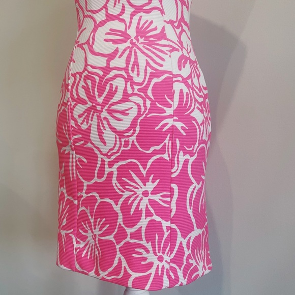 Lilly Pulitzer Pink and White Floral A-Line Dress - Picture 4 of 10